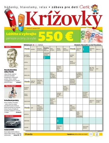 Obálka e-magazínu Krížovky 21. 1. 2017