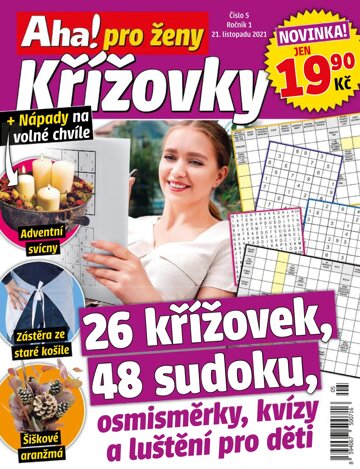 Obálka e-magazínu Aha! pro ženy křížovky 5/2021