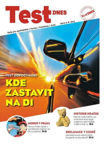 Obálka e-magazínu TEST DNES - 4.08.2015