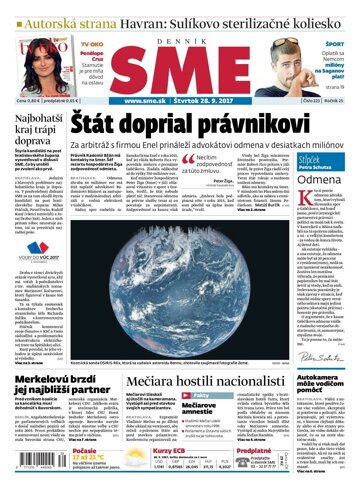 Obálka e-magazínu SME 28.9.2017