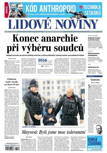 Obálka e-magazínu Lidové noviny 6.6.2017