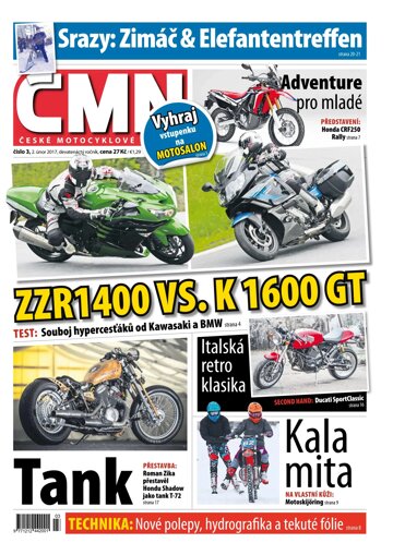 Obálka e-magazínu ČESKÉ MOTOCYKLOVÉ NOVINY 3/2017