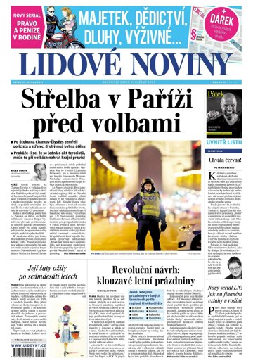 Obálka e-magazínu Lidové noviny 21.4.2017
