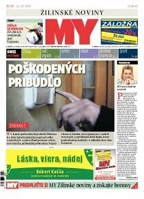 Obálka e-magazínu MY Žilinské noviny 20/26.10.2014