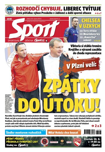 Obálka e-magazínu Sport 18.8.2015