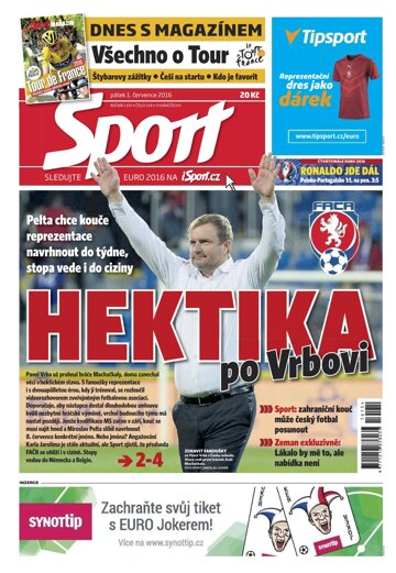 Obálka e-magazínu Sport 1.7.2016