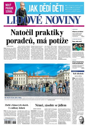 Obálka e-magazínu Lidové noviny 24.8.2016