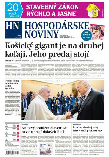 Obálka e-magazínu Hospodárske noviny 25.05.2017
