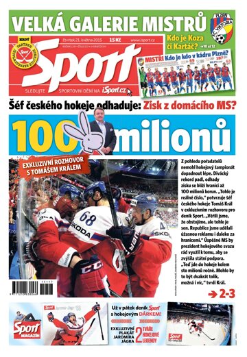 Obálka e-magazínu Sport 21.5.2015