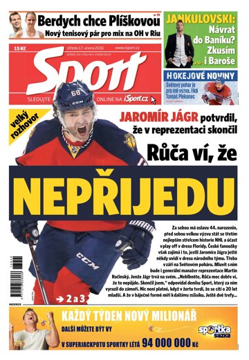 Obálka e-magazínu Sport 17.2.2016