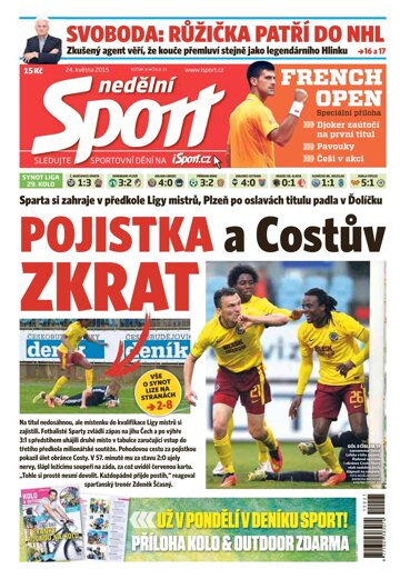 Obálka e-magazínu Nedělní Sport 24.5.2015
