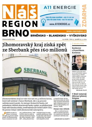 Obálka e-magazínu Náš Region - Brno 13/2024