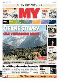 Obálka e-magazínu MY Žilinské noviny 28/4/4.5.2014