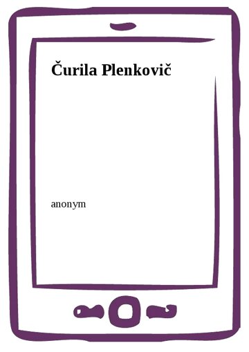 Obálka knihy Čurila Plenkovič