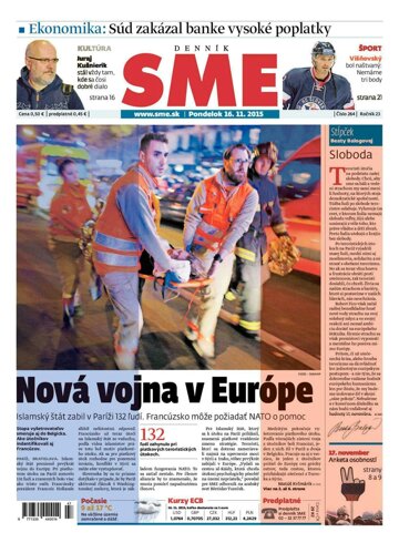 Obálka e-magazínu SME 16.11.2015