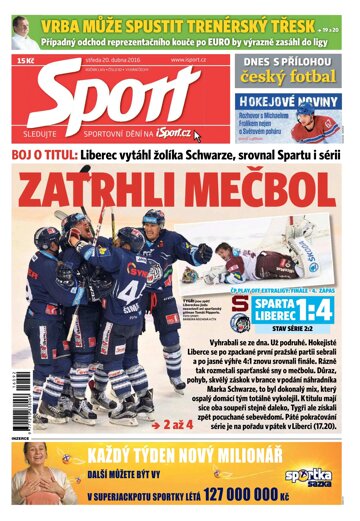 Obálka e-magazínu Sport 20.4.2016