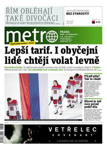 Obálka e-magazínu deník METRO 19.5.2017