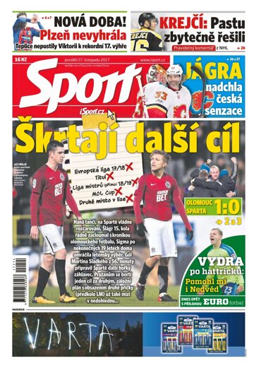 Obálka e-magazínu Sport 27.11.2017