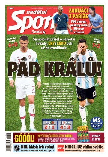 Obálka e-magazínu Nedělní Sport 1.7.2018