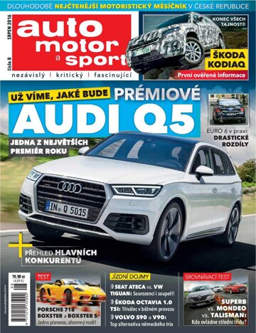 Obálka e-magazínu Auto motor a sport 8/2016