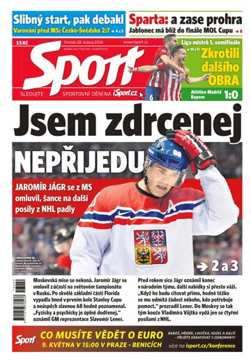 Obálka e-magazínu Sport 28.4.2016