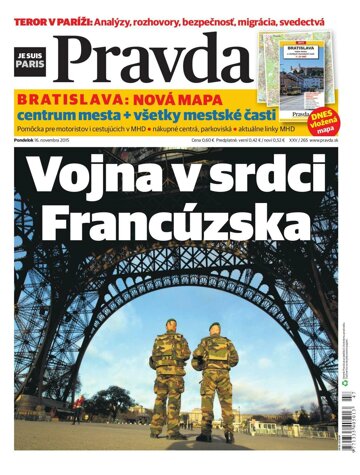 Obálka e-magazínu Pravda 16. 11. 2015