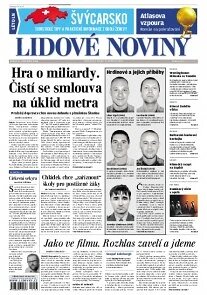 Obálka e-magazínu Lidové noviny 15.7.2014