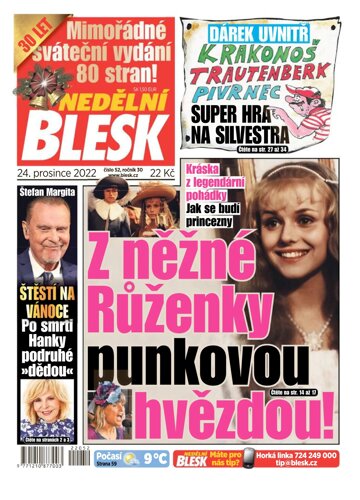 Obálka e-magazínu Nedělní Blesk 25.12.2022