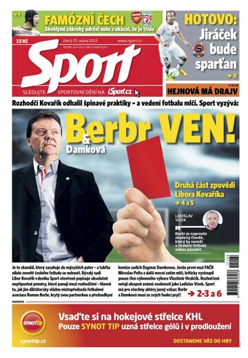 Obálka e-magazínu Sport 25.8.2015