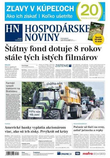 Obálka e-magazínu Hospodárske noviny 19.06.2018