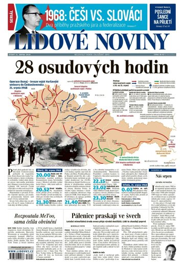 Obálka e-magazínu Lidové noviny 21.8.2018