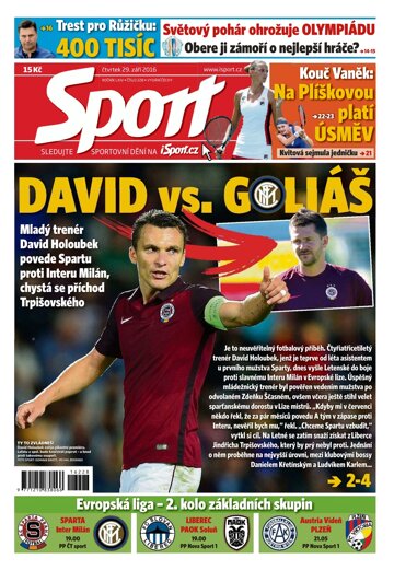 Obálka e-magazínu Sport 29.9.2016