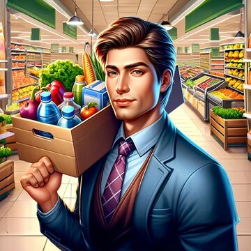 Ikona aplikace Supermarket Manager Simulator
