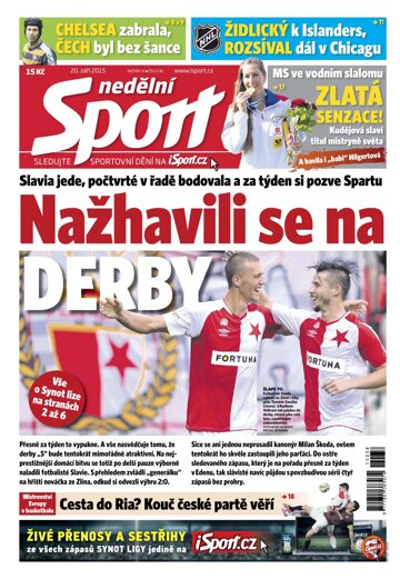 Obálka e-magazínu Nedělní Sport 20.9.2015