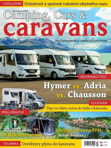 Obálka e-magazínu Camping, Cars & Caravans 3/2018 (květen/červen)