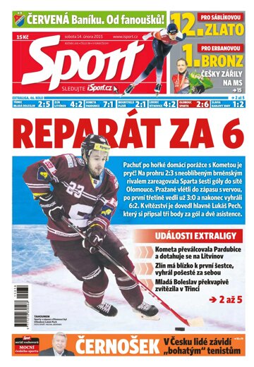 Obálka e-magazínu Sport 14.2.2015