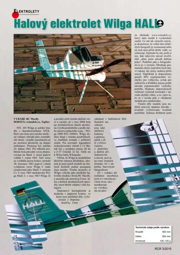 Obálka e-magazínu Halový elektrolet Wilga HALL
