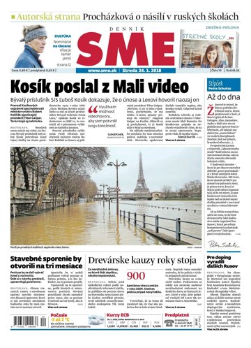 Obálka e-magazínu SME 24.1.2018