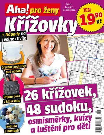 Obálka e-magazínu Aha! pro ženy křížovky 1/2022