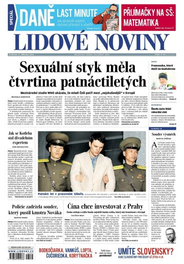 Obálka e-magazínu Lidové noviny 17.3.2016
