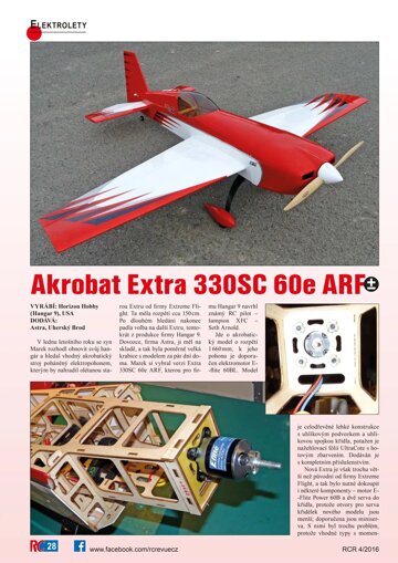 Obálka e-magazínu Akrobat Extra 330SC 60e ARF