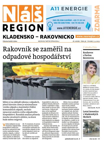 Obálka e-magazínu Náš Region - Kladensko/Rakovnicko 36/2023