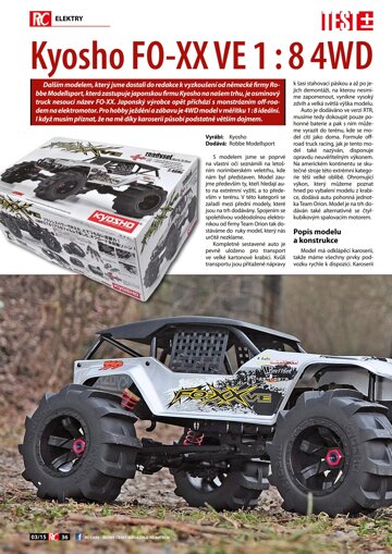 Obálka e-magazínu Kyosho FO-XX VE 1: 8 4WD