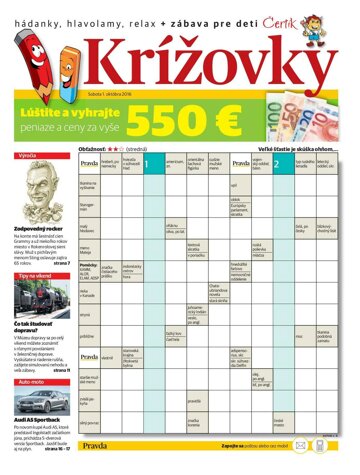 Obálka e-magazínu Krížovky 1. 10. 2016