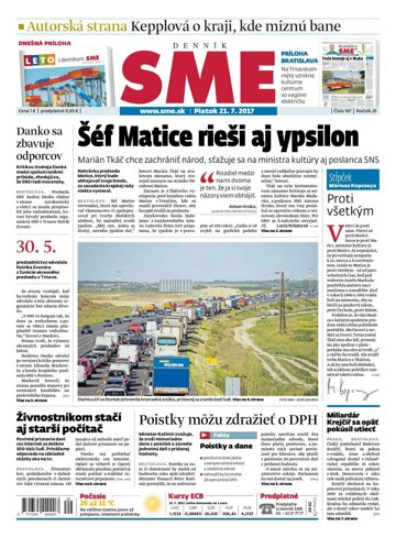 Obálka e-magazínu SME 21.7.2017