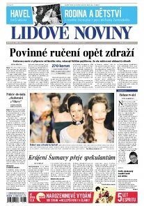 Obálka e-magazínu Lidové noviny 16.9.2014