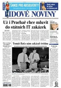 Obálka e-magazínu Lidové noviny 23.9.2014