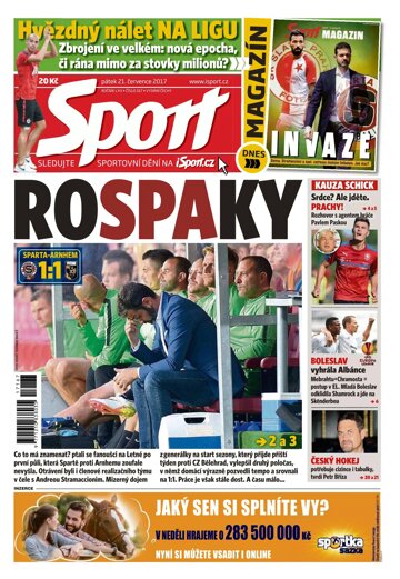 Obálka e-magazínu Sport 21.7.2017