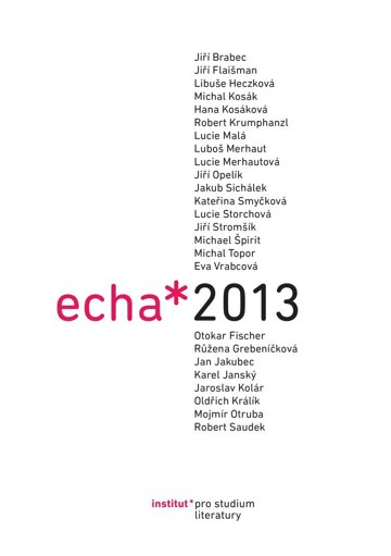Obálka knihy Echa 2013