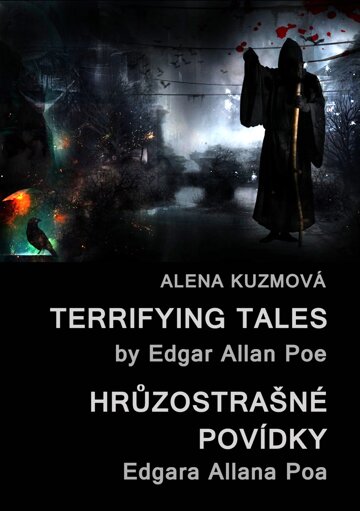 Obálka knihy Terrifying Tales by Edgar Allan Poe / Hrůzostrašné povídky Edgara Allana Poa